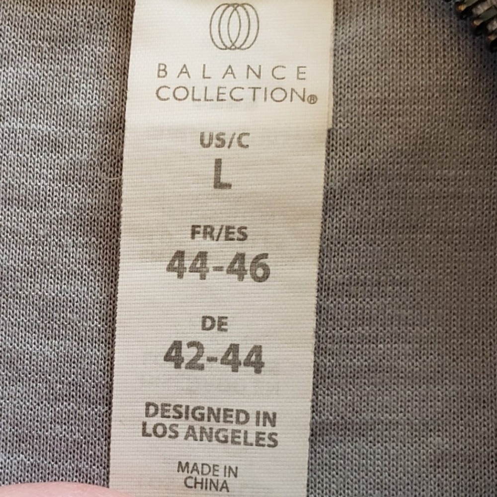 Balance Collection Gray Textured Quarter Zip‎ Pullover & Joggers Lounge Set L - Picture 4 of 8